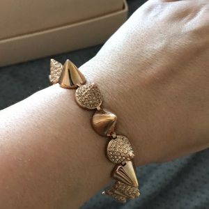 Eddie Borgo rose gold spike bracelet